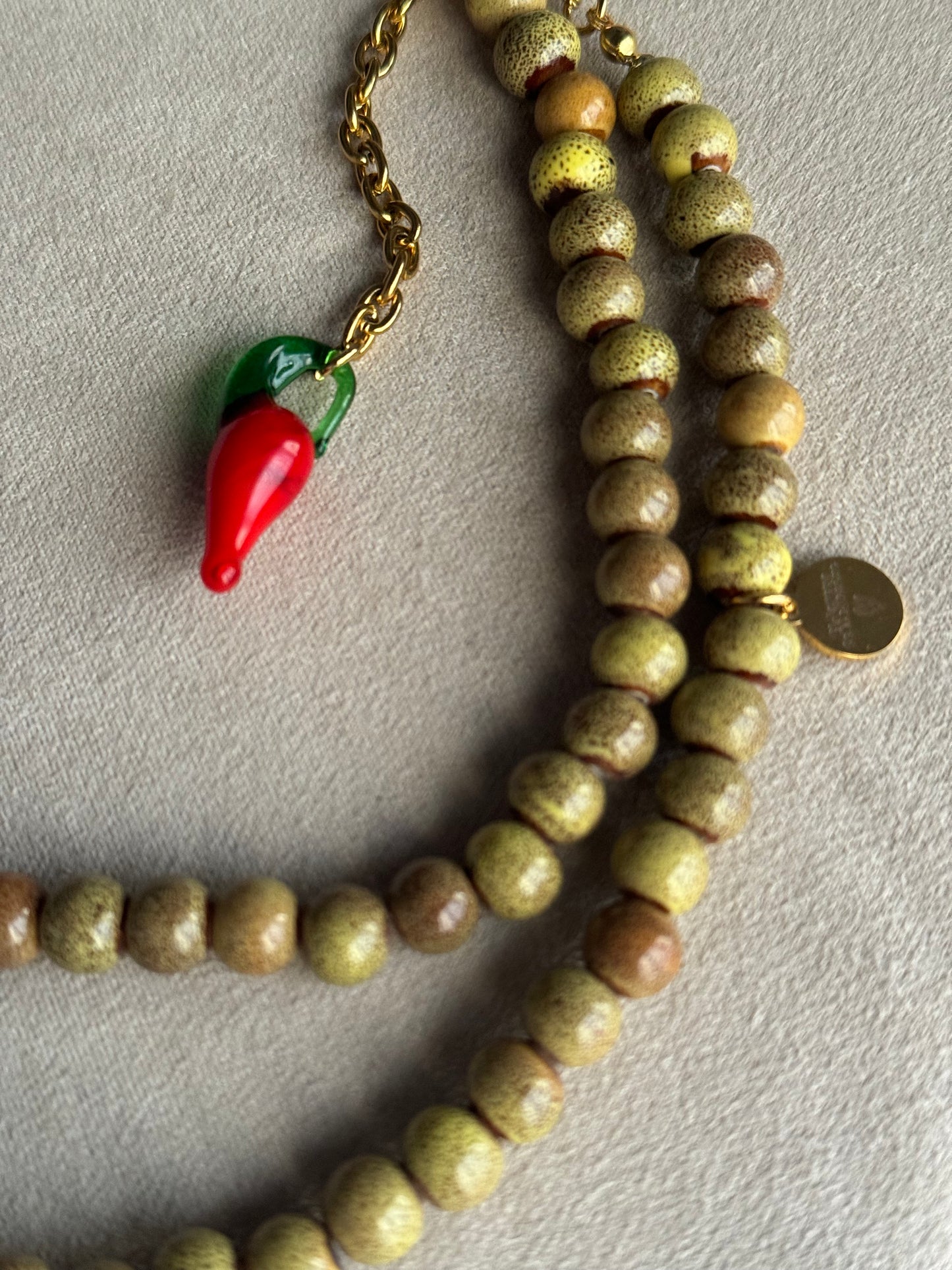 Collar Sicilia Cerámica Chili~🌶️