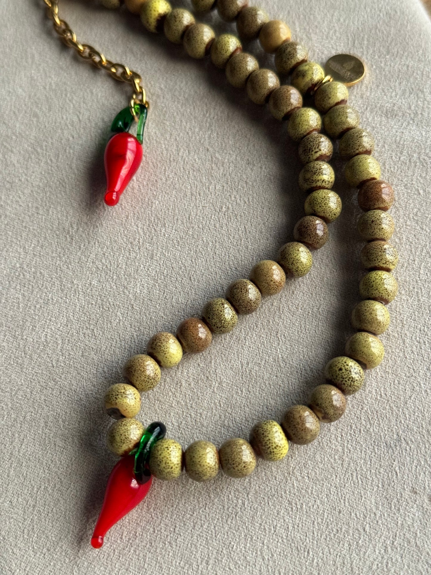 Collar Sicilia Cerámica Chili~🌶️