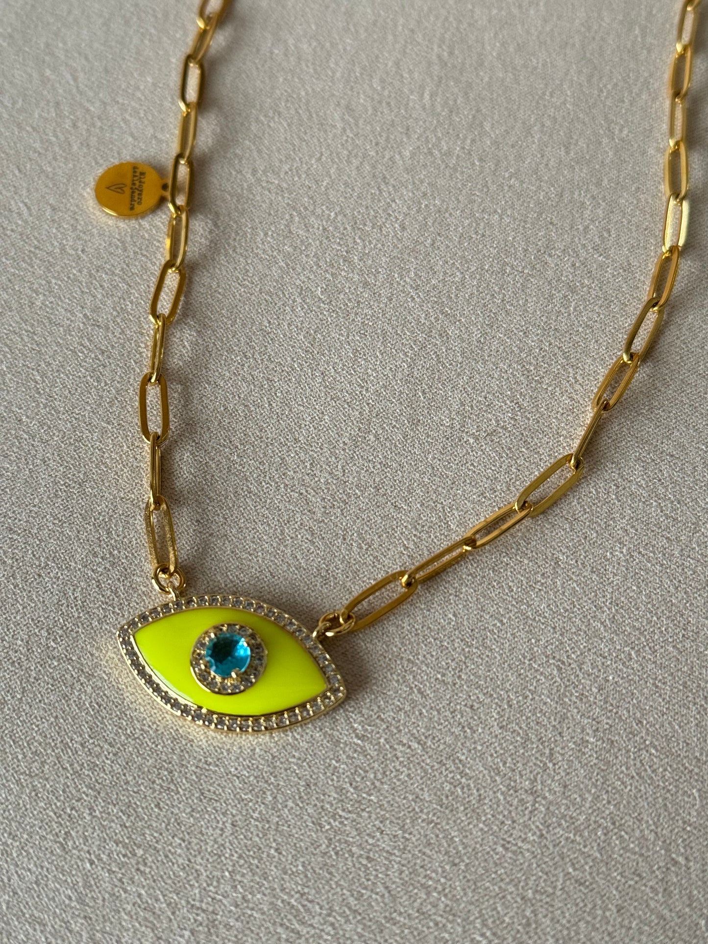 Collar Eslabones "Ojo CITRUS COCKTAIL" ✨ Agua by Ale