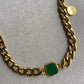 Collar Choker Classic Chain Green