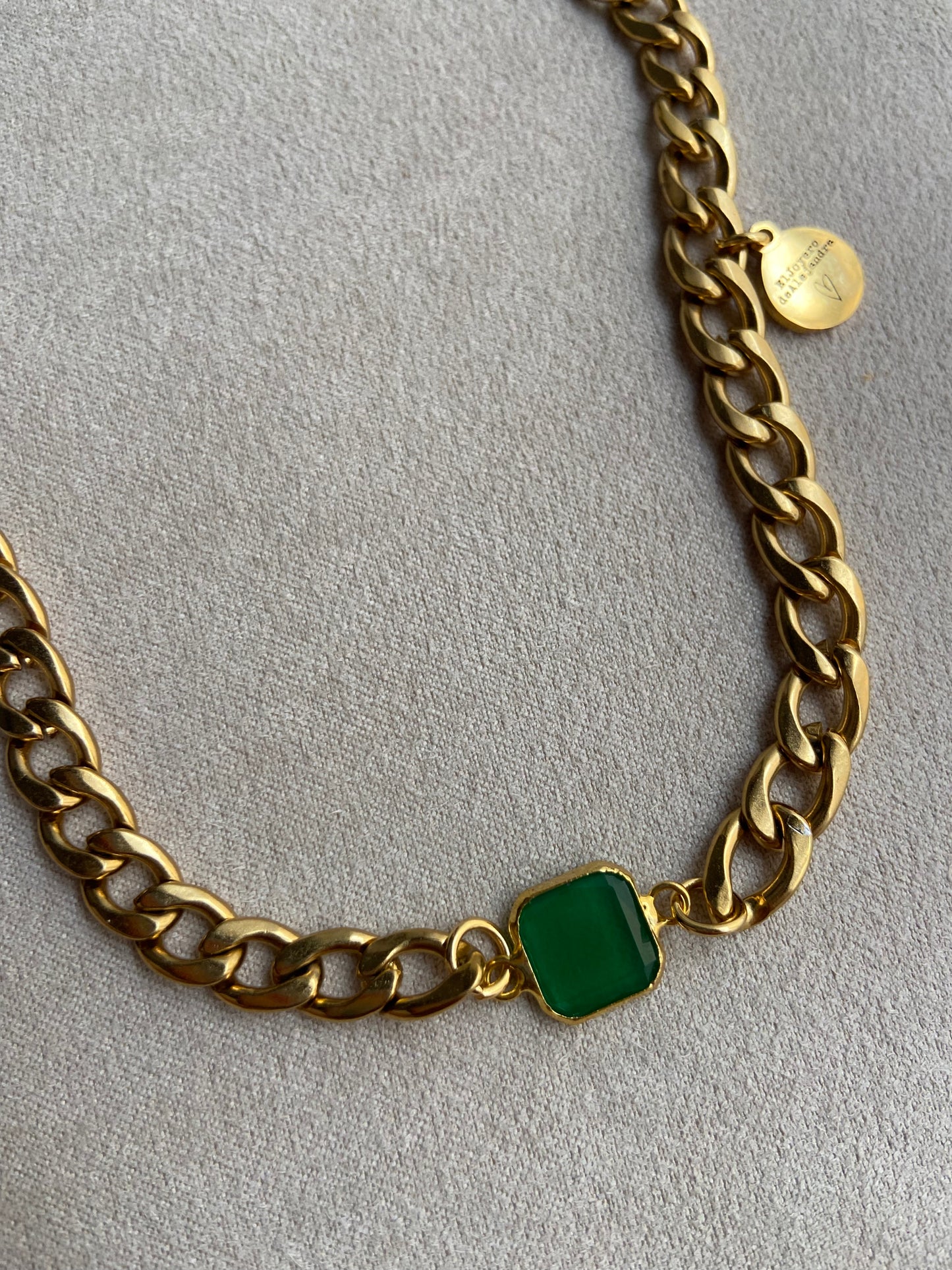 Collar Choker Classic Chain Green