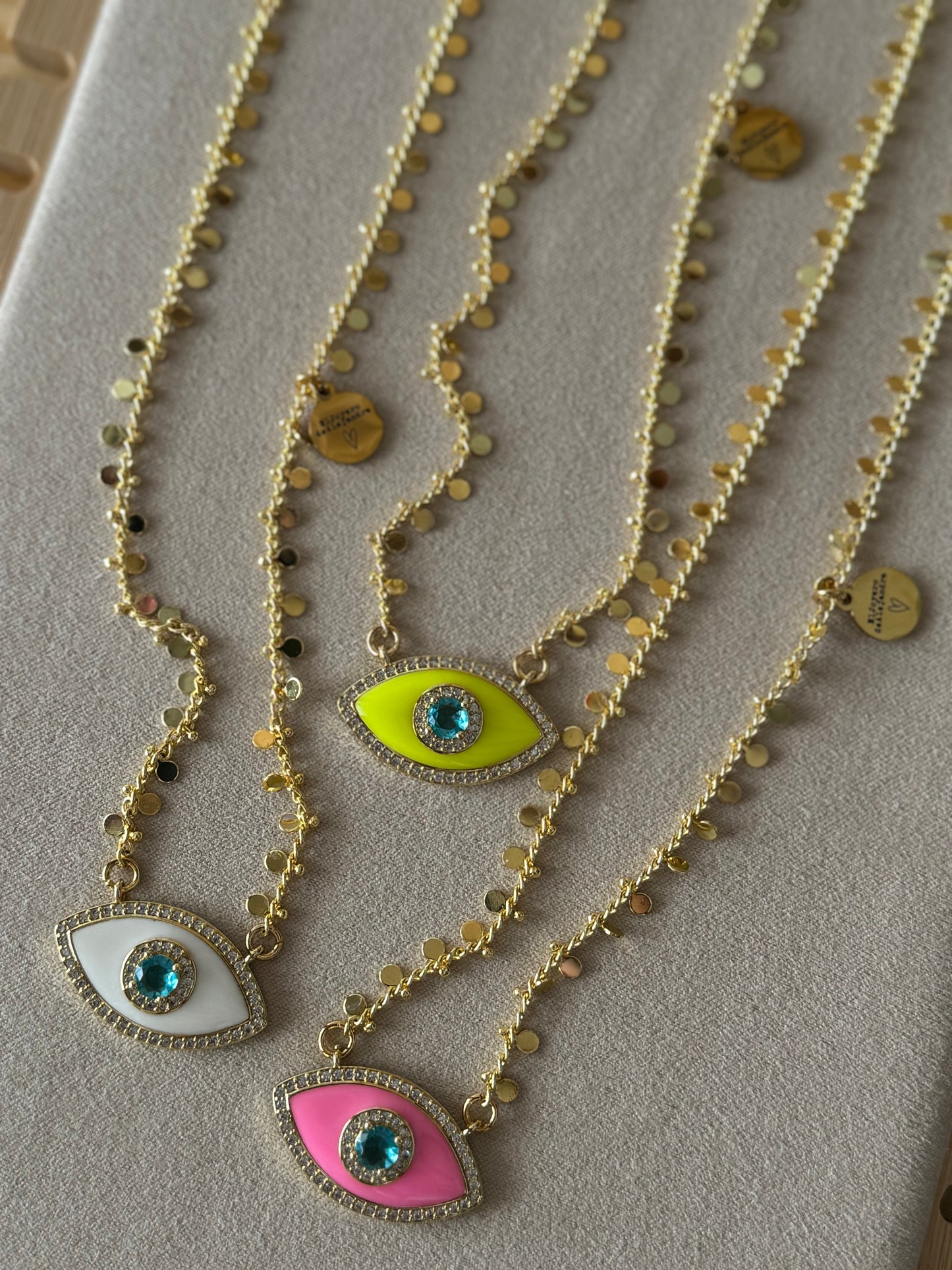 Collares Ojo Turco "CITRUS COCKTAIL" ✨ Agua by Ale EDICIÓN LIMITADA 🩷