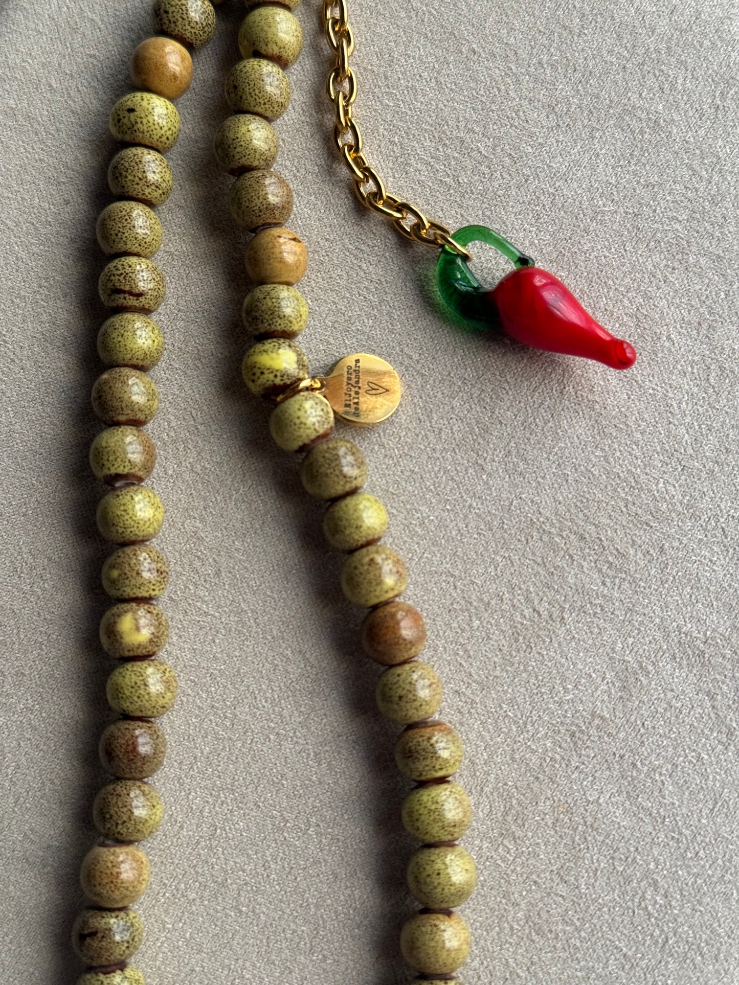 Collar Sicilia Cerámica Chili~🌶️