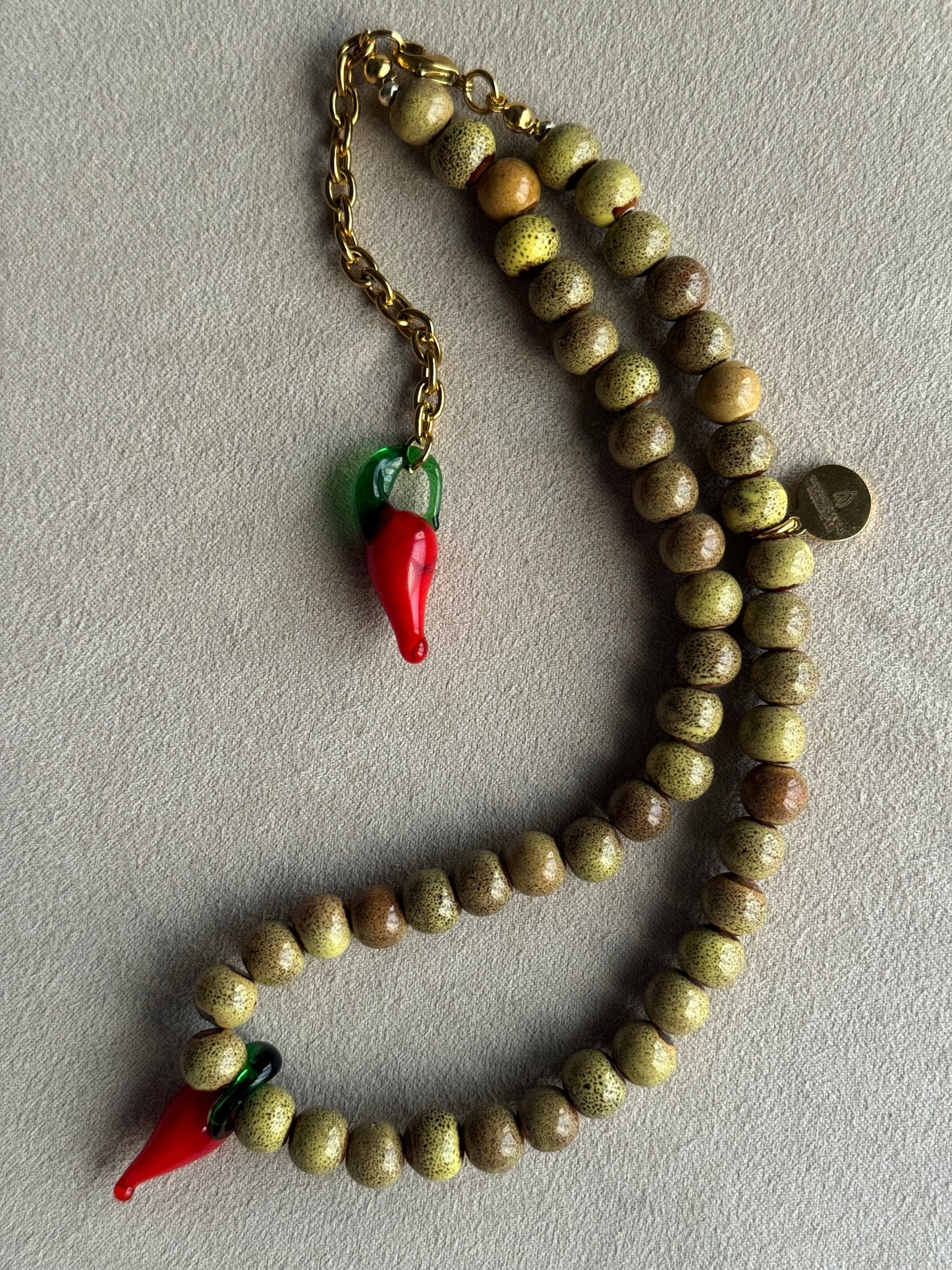 Collar Sicilia Cerámica Chili~🌶️