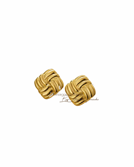 Pendientes Maxi Biscuit Gold